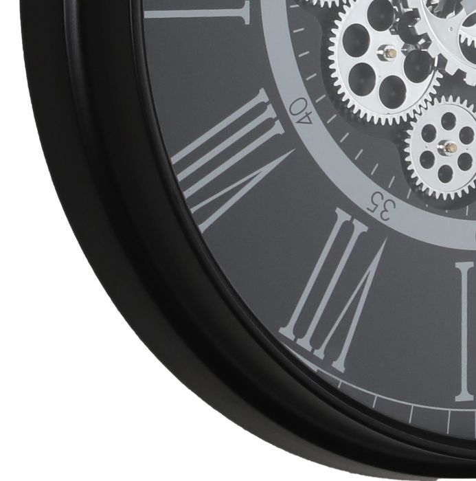 Round Classic London Gear Movement Wall Clock - 54cms