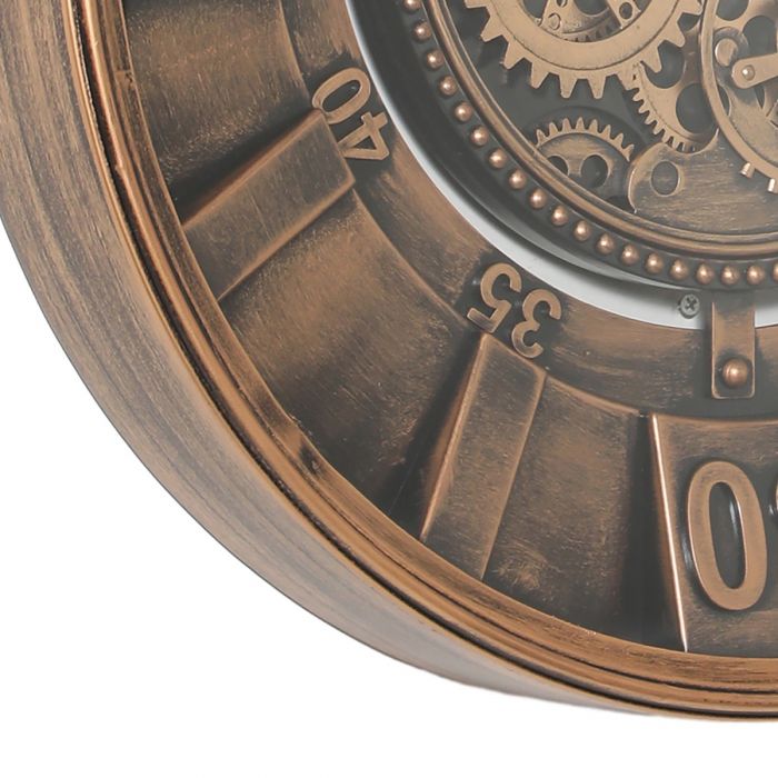 Round Contara Exposed Gear Movement Wall Clock - 60cms