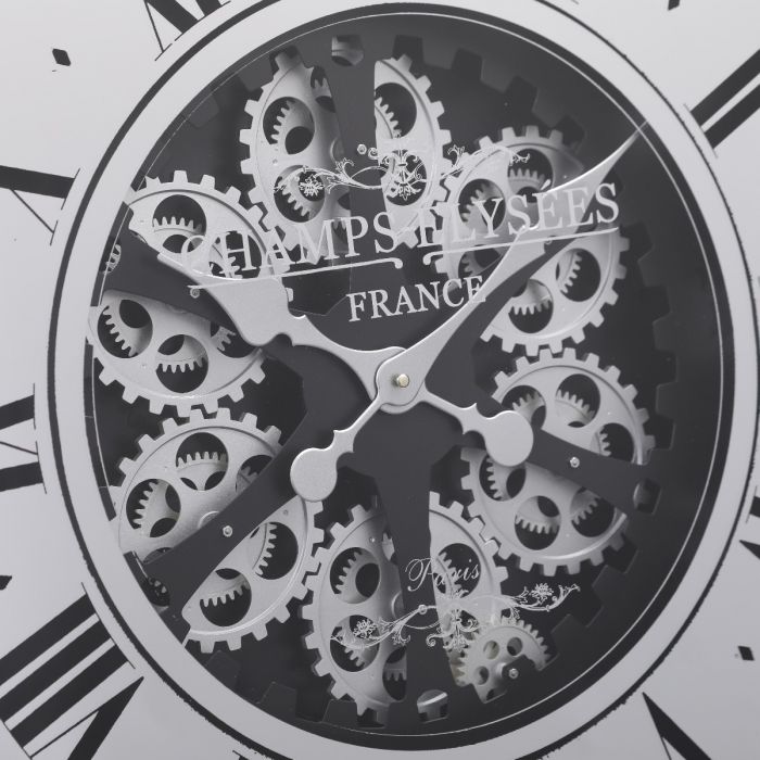 Round London Modern Exposed Gear Movement Wall Clock -54cms