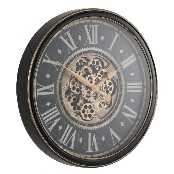 Round Kingsley Exposed Gear Movement Wall Clock - 65cms