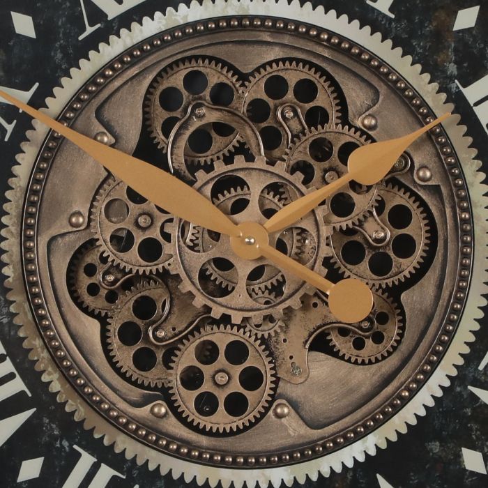 Round Duke Exposed Gear Movement Wall Clock - 65cms