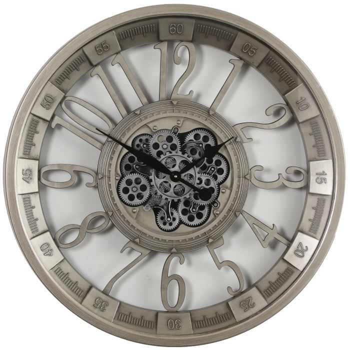 Round Maurice Exposed Gear Movement Wall Clock - 80cms