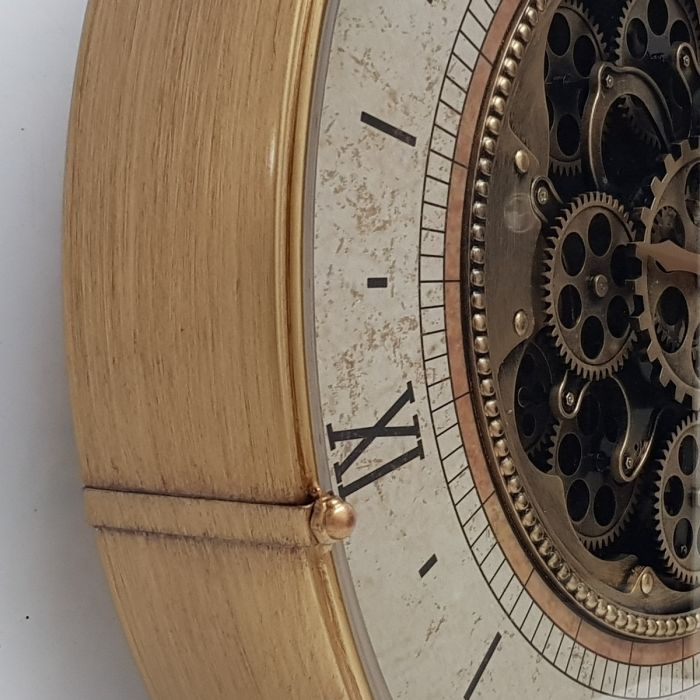 Round Milan Exposed Gear Movement Wall Clock - 60cms