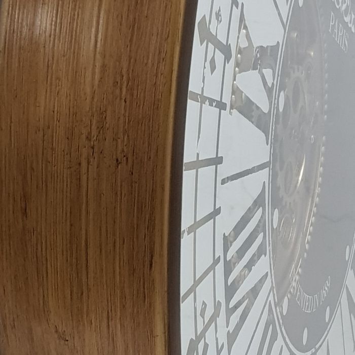Round Mirrored Paris Exposed Gear Movement Wall Clock - 80cms
