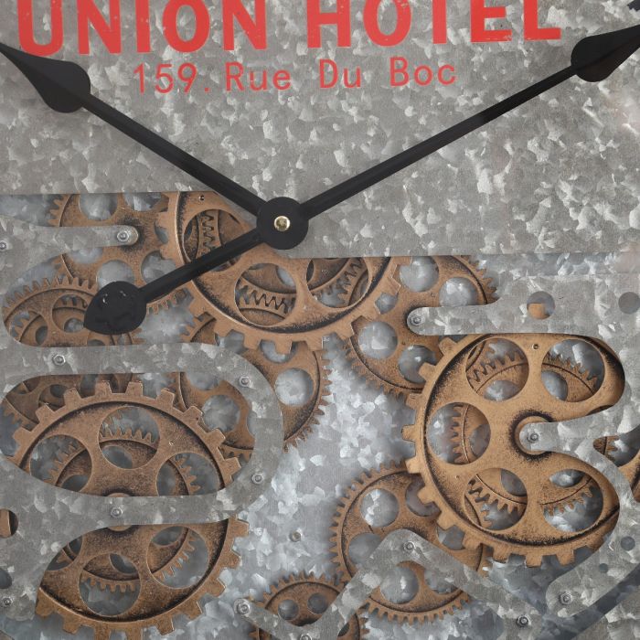 Round Paris Union Exposed Gear Movement Wall Clock - 60cms