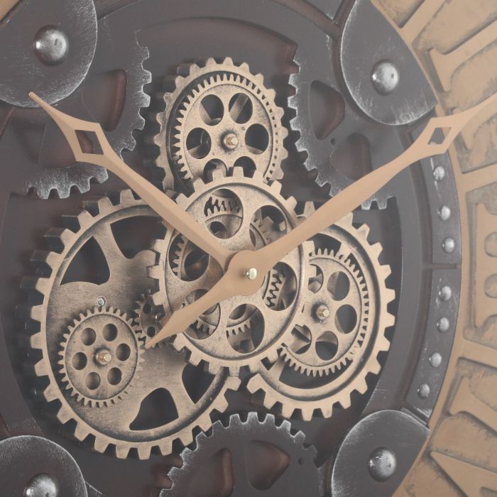 Round Persian Exposed Gear Movement Wall Clock - 80cms