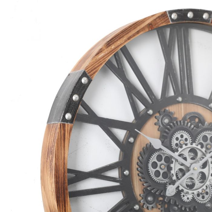 Round Theo Gear Movement Wall Clock - 73cms