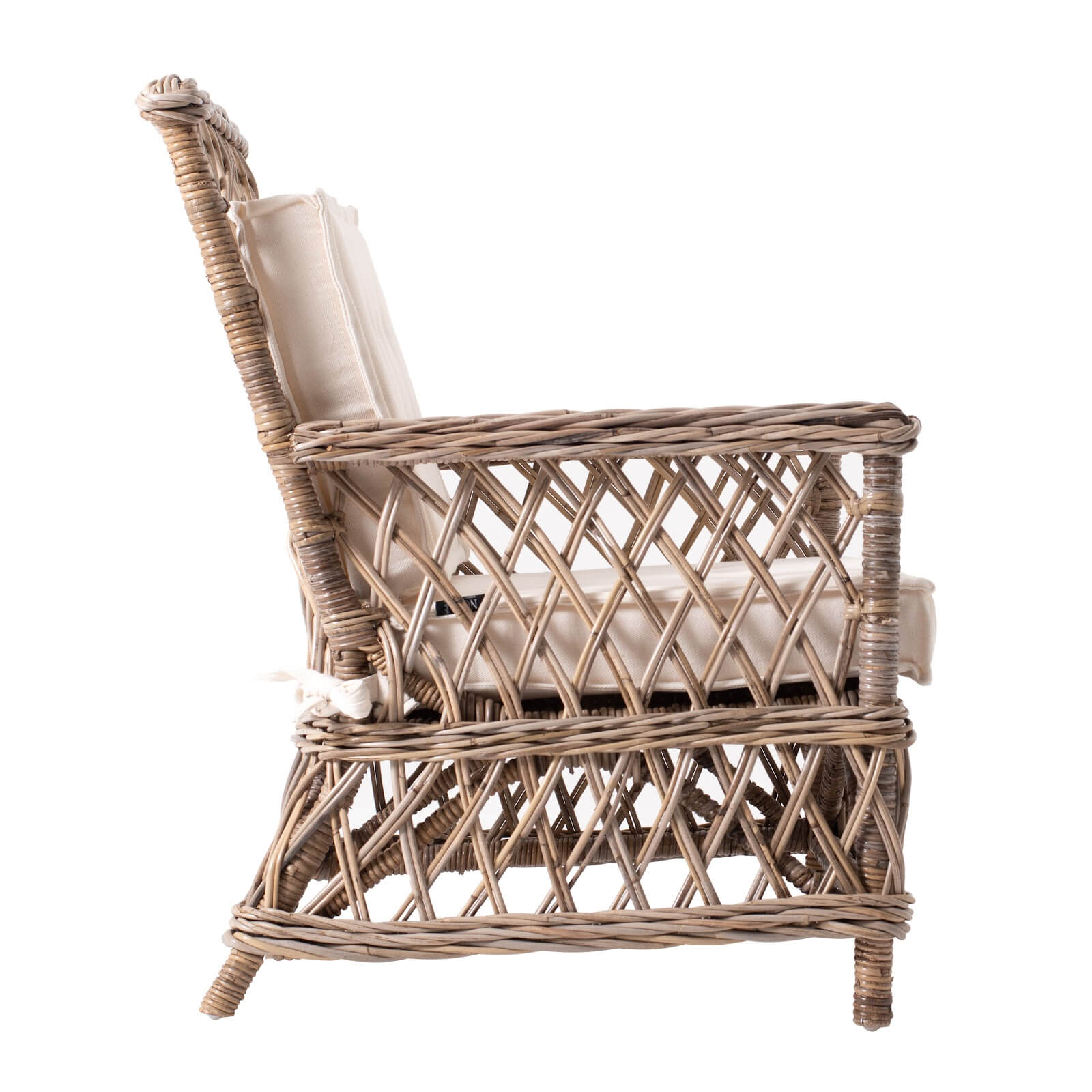 Royal Rattan Throne Inspired Lounge Armchair Set of 2