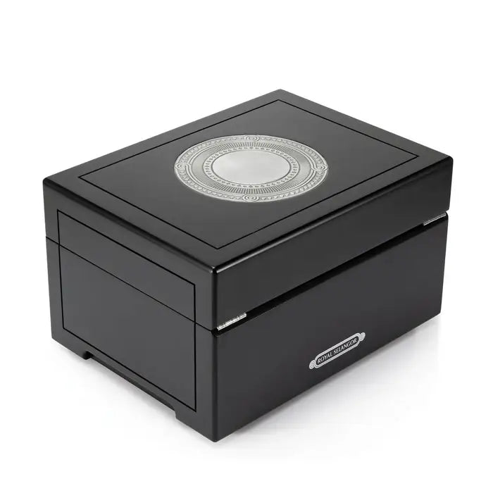 Royal Selangor Ace Pewter Motif Wooden Cigar Humidor