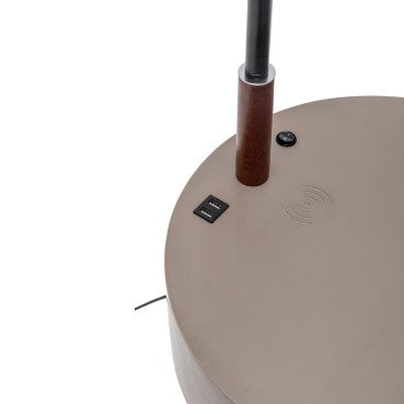 Rubberwood Lamp with Shelves - Available 3 Colors