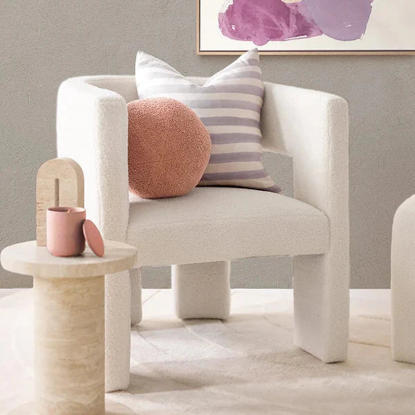 Rumi Striped Terracotta Linen Cushion - 50X50cms