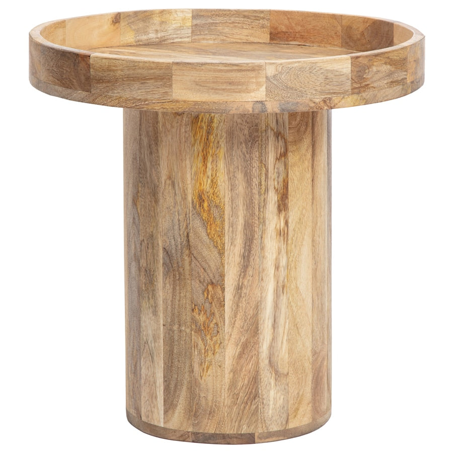 Rustic Charm Tropea Mango Wood Side Table 50cms