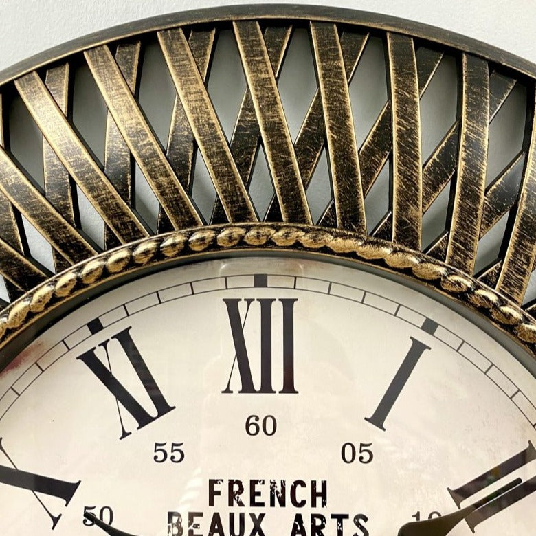 Rustic Elegance Large Frame Wall Clock 61cms (Available in 2 Colors)