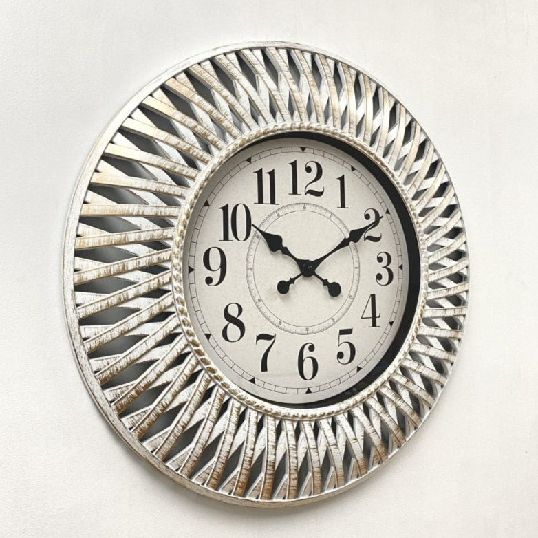 Rustic Elegance Large Frame Wall Clock 61cms (Available in 2 Colors)