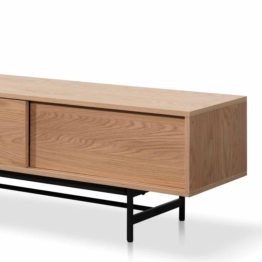 Rustic Elegance Wooden Entertainment TV Unit - Natural