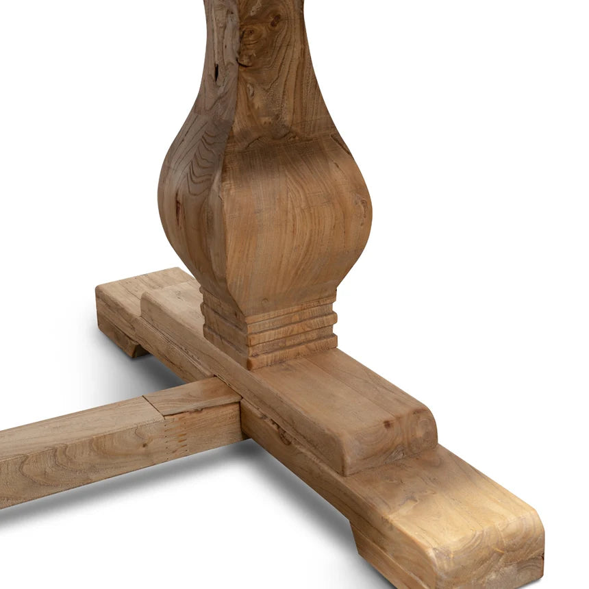 Rustic Elm Wood Dining Table 240cms - Natural