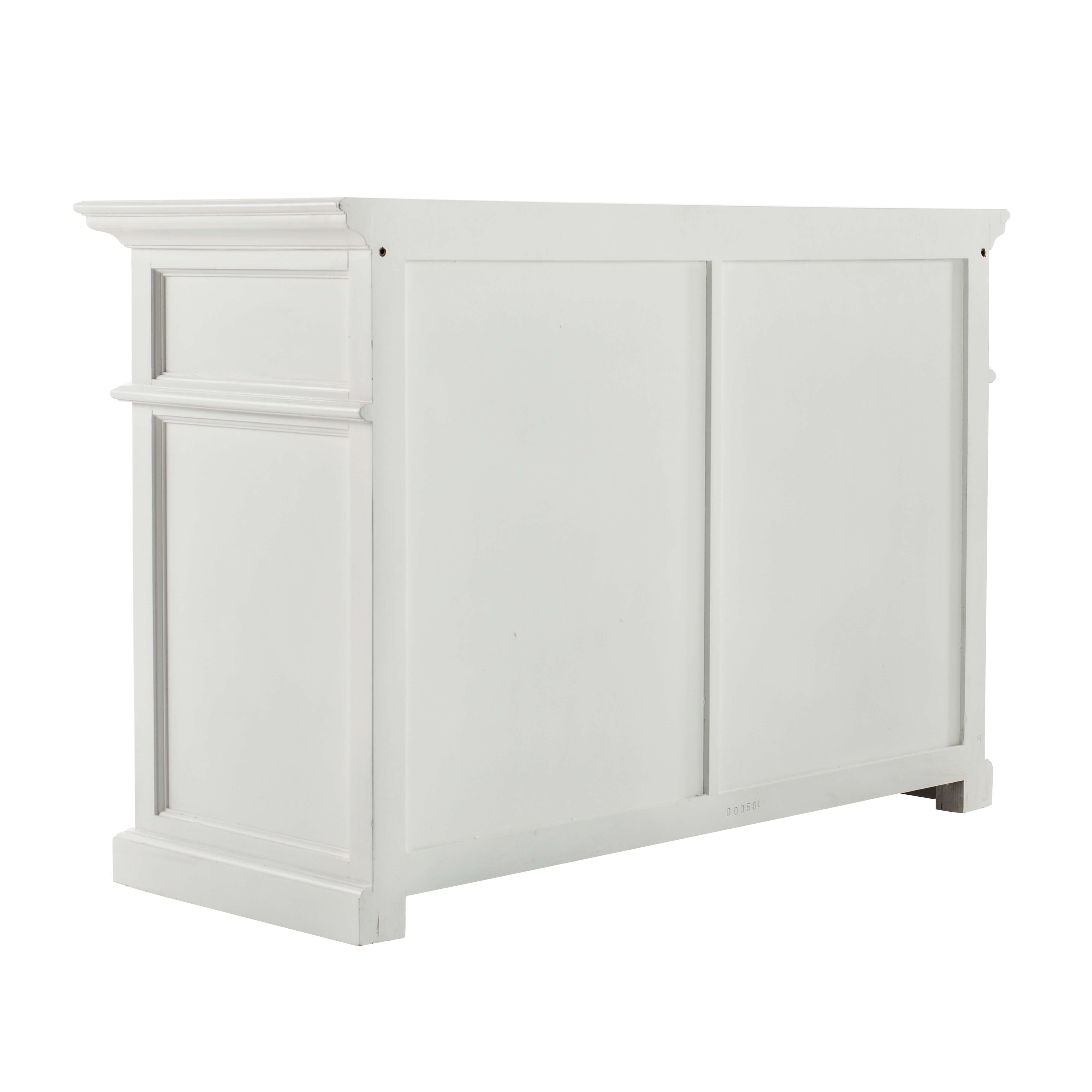 Classic Farmhouse Kitchen Buffet with 4 Drawers 2 Doors & 2 Baskets