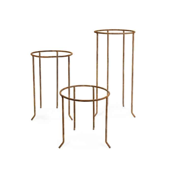 Rustic Four-legged Plant Stand 25cm - Set of 3