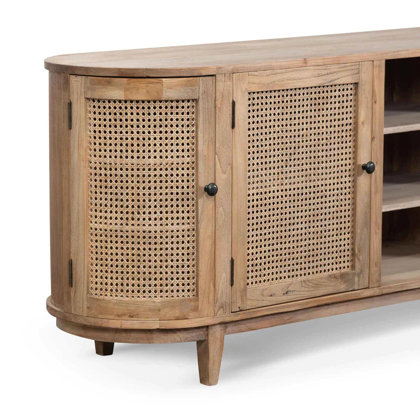 Rustic Reverie Rattan Side Table 210cms - Natural