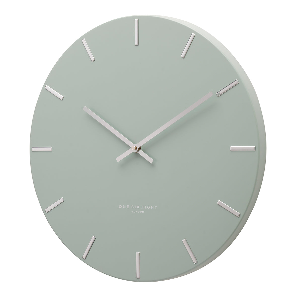 Sculpted Seconds Green Wall Clock 40cms