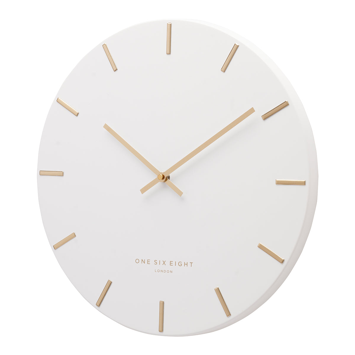 Sculpted Seconds White Wall Clock (Available in 3 Sizes)