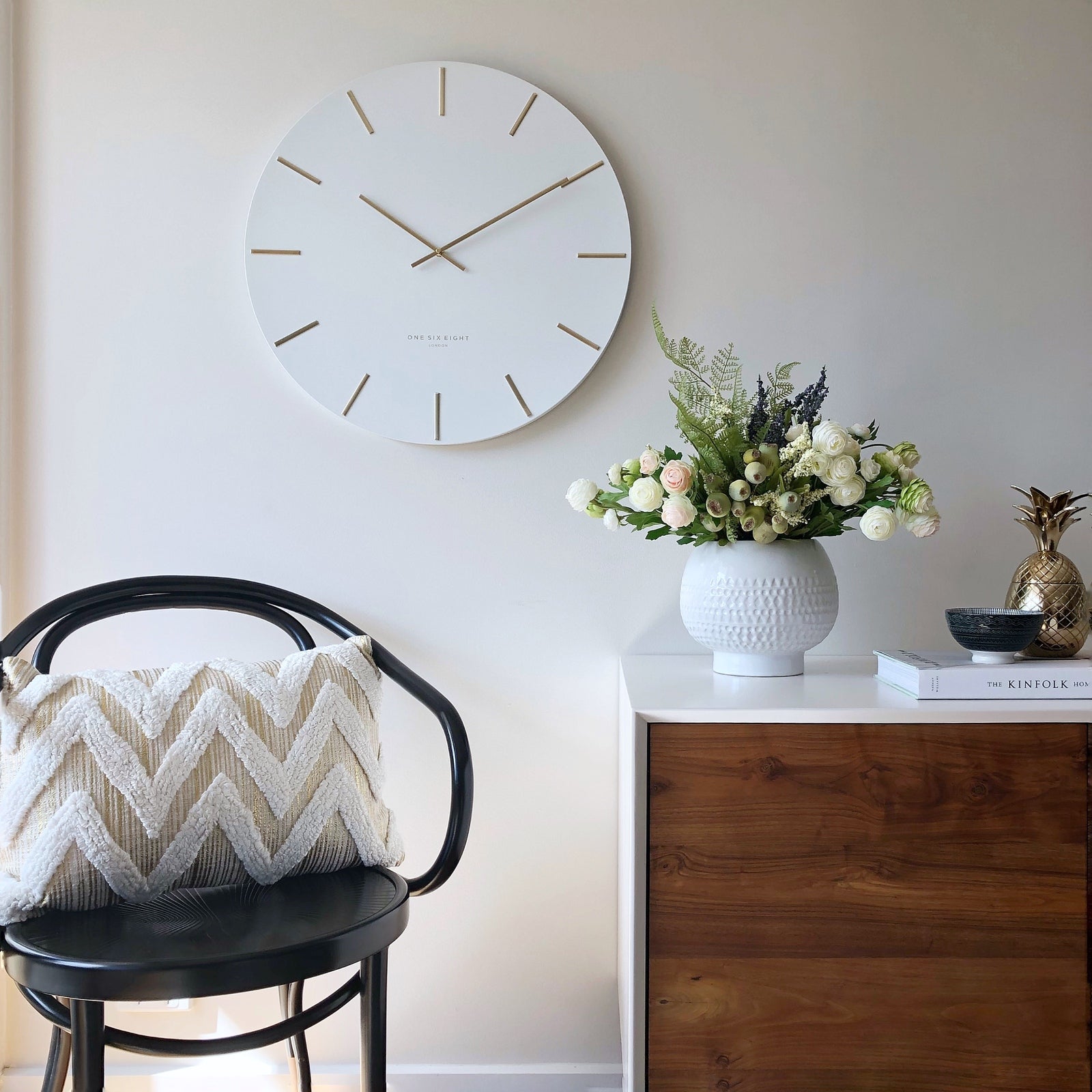 Sculpted Seconds White Wall Clock (Available in 3 Sizes)
