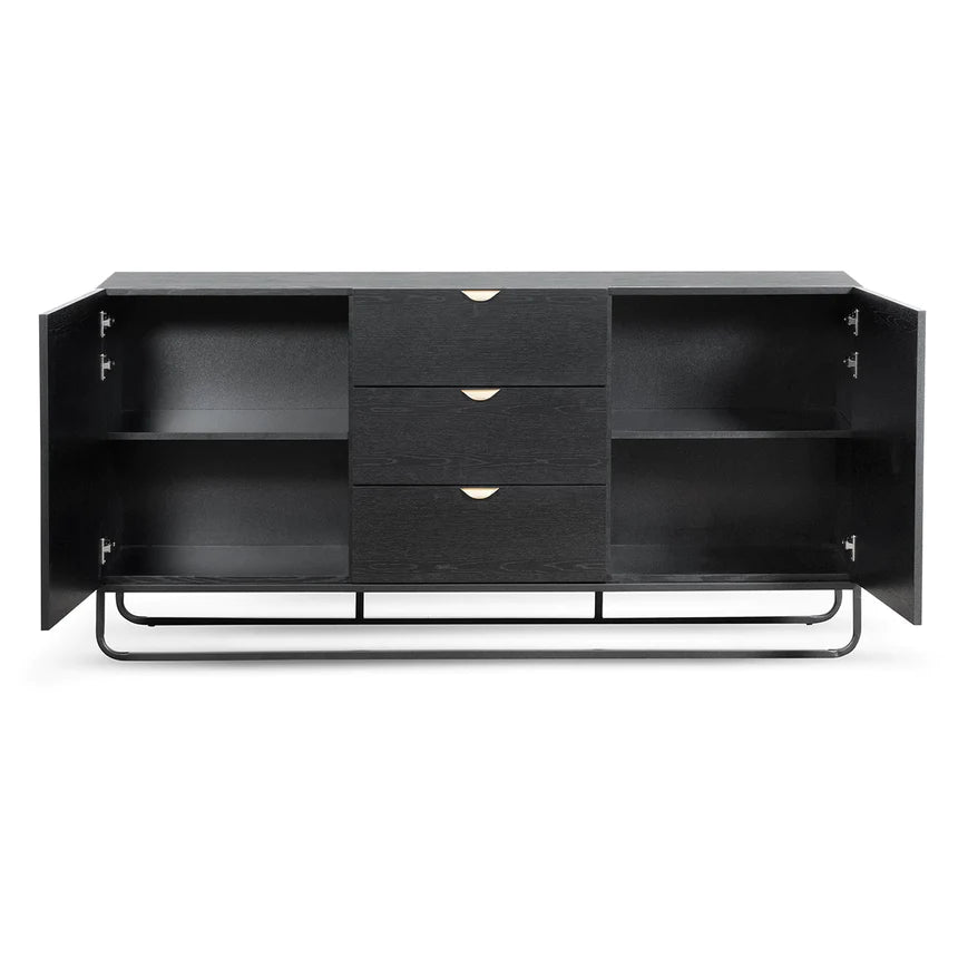 Sculpted Serenity Side Table 175cms - Black