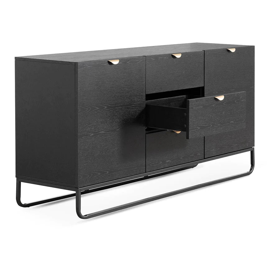 Sculpted Serenity Side Table 175cms - Black