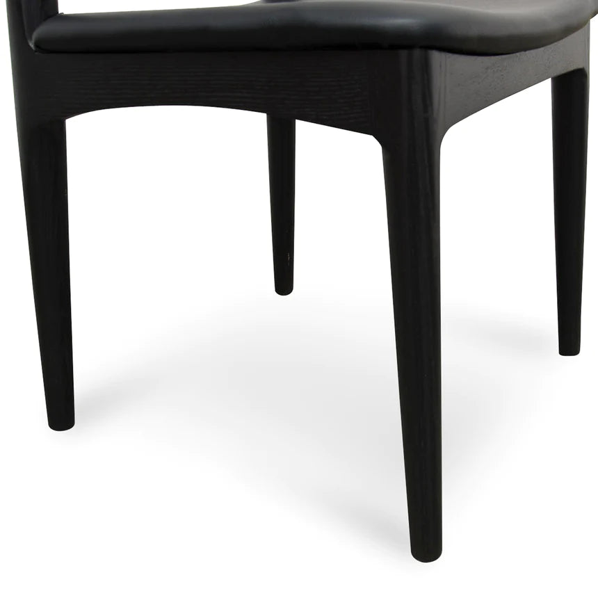 Sculpted Sycamore Dining Chair - Black