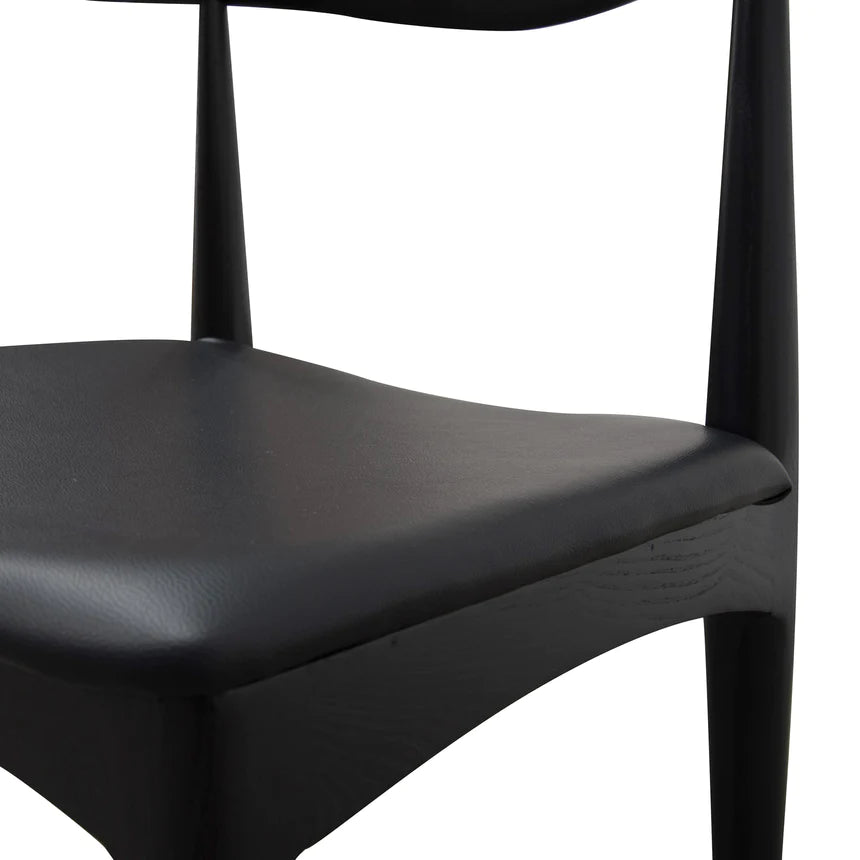 Sculpted Sycamore Dining Chair - Black
