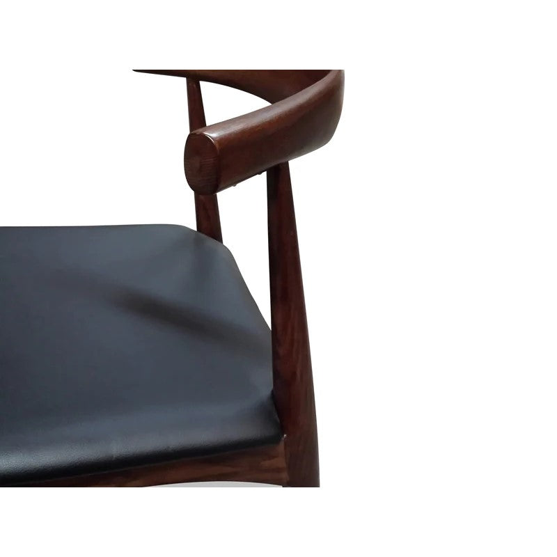 Sculpted Sycamore Dining Chair - Dark Brown