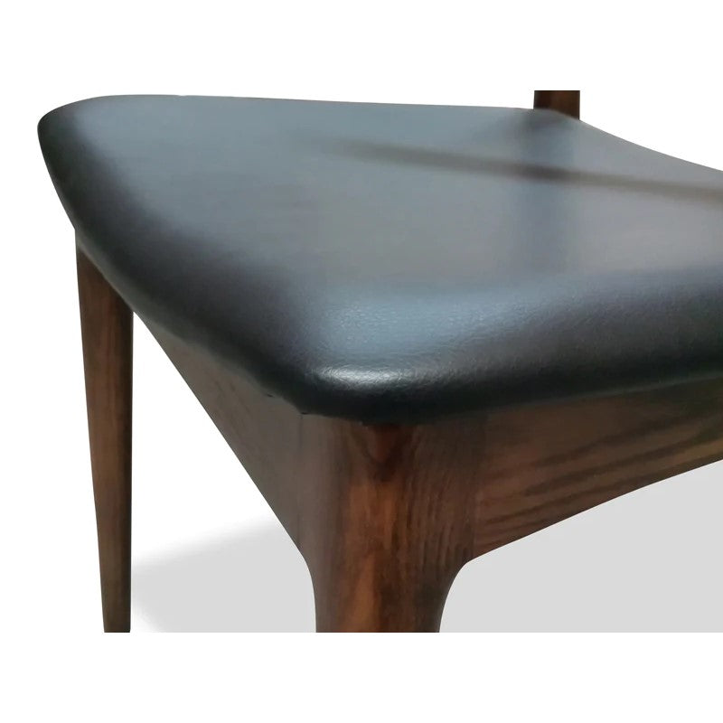 Sculpted Sycamore Dining Chair - Dark Brown