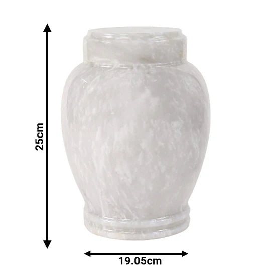 Sculptural Modern Handcrafted Urn - White