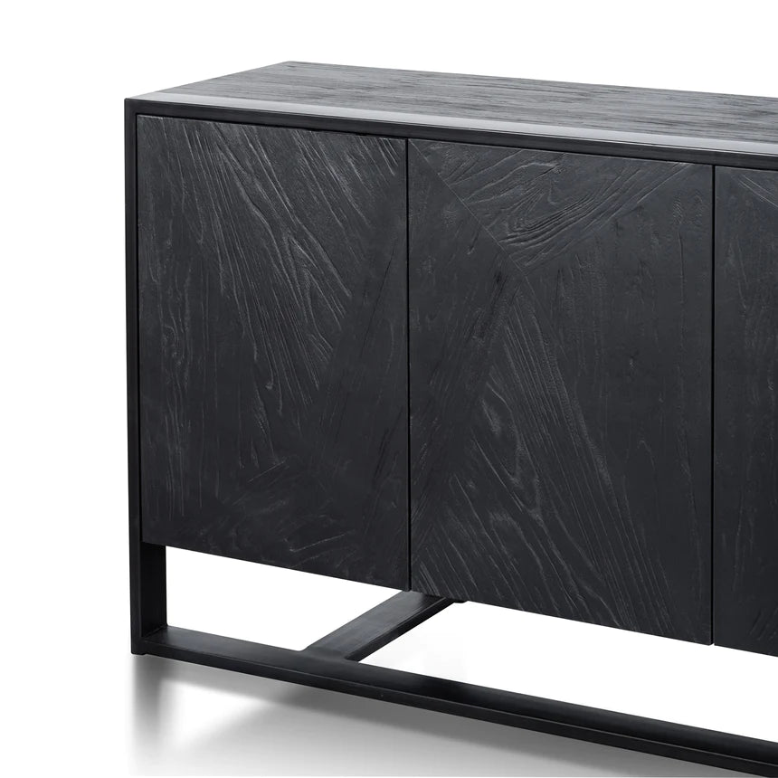 Sculptural Symmetry Side Table 186cms - Black