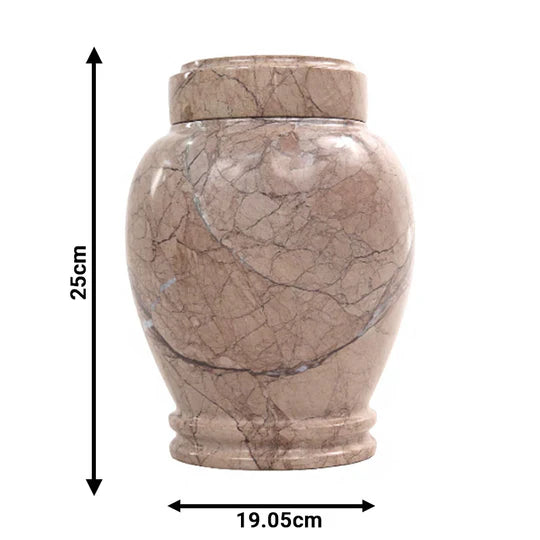 Sculptural Modern Handcrafted Urn - Brown