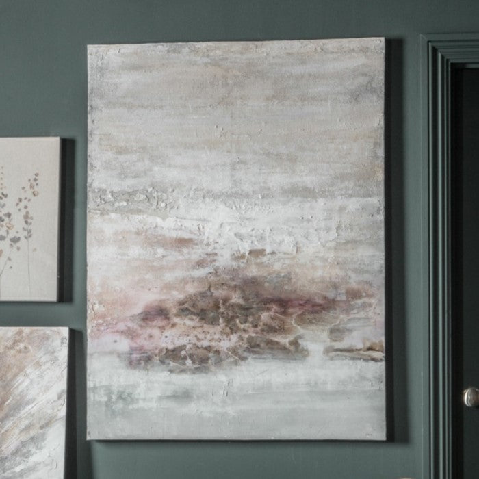 Sea Harmony Modern Tranquil Textured Canvas - Dawn