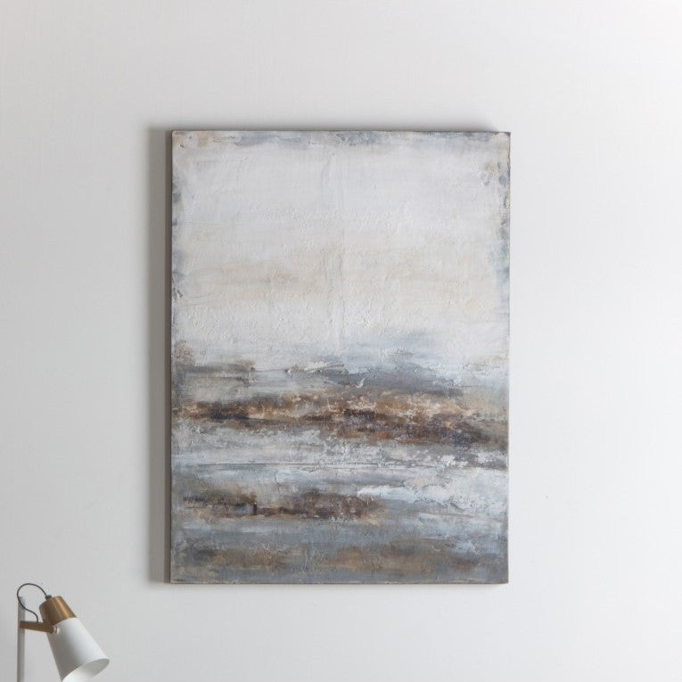 Sea Harmony Modern Tranquil Textured Canvas - Dusk