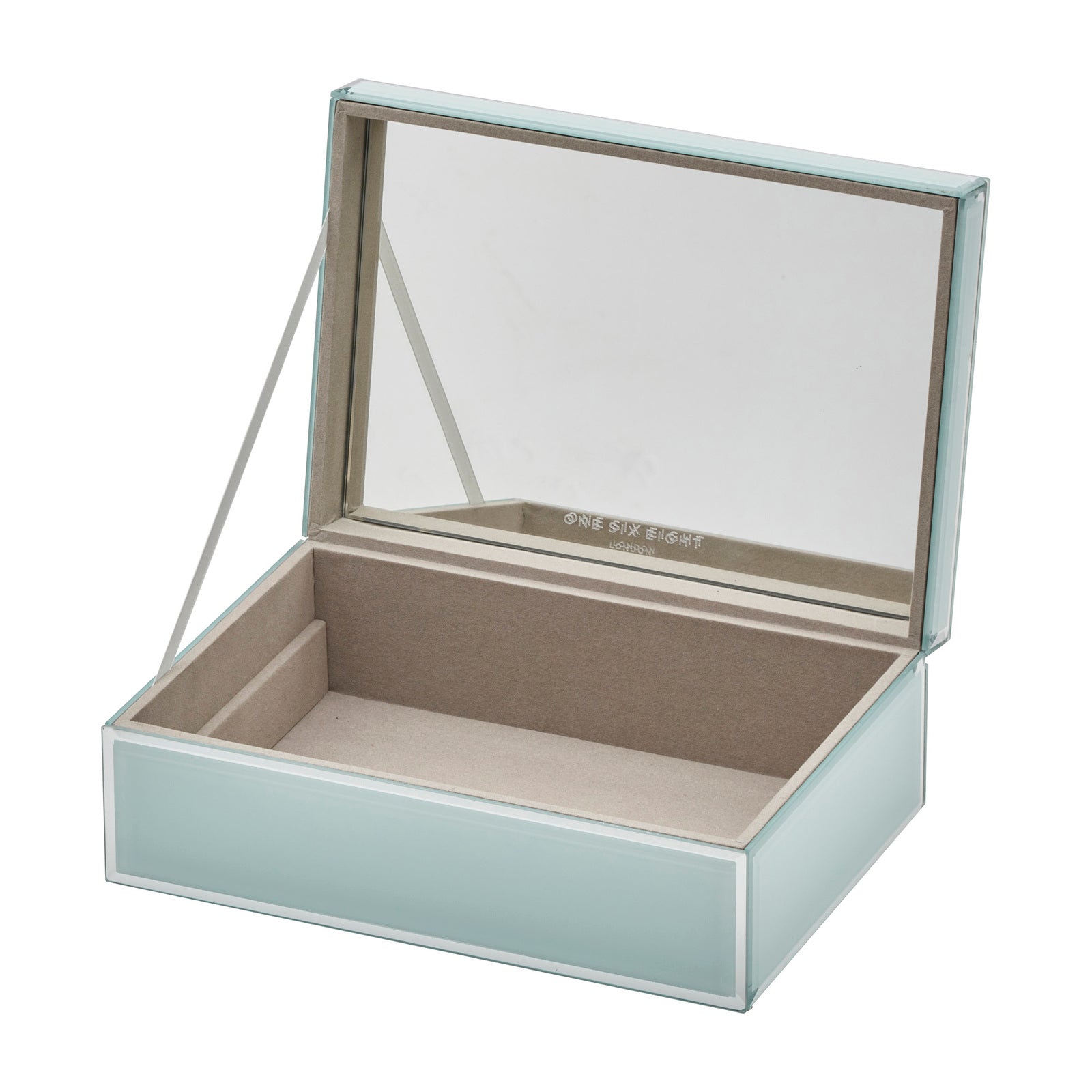 Personalised Selena Mirrored Jewellery Box Large Mint