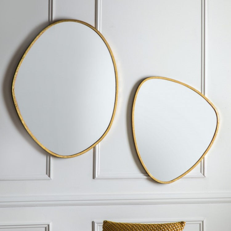 Serenity Organic Gold Frame Wall Mirror (Available in 2 Sizes)