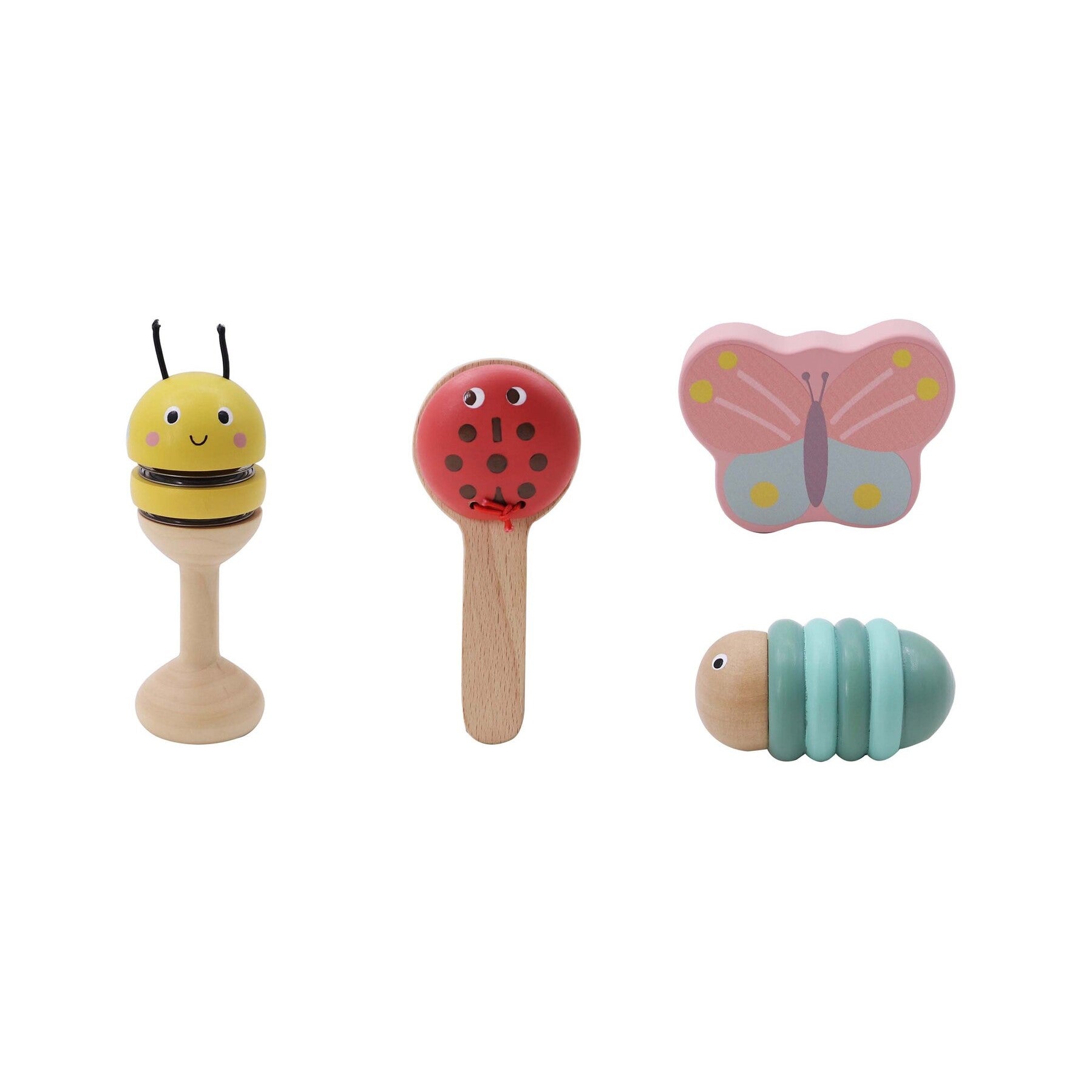 Set of 4 Springtime Symphony - Wooden Insect Music Set
