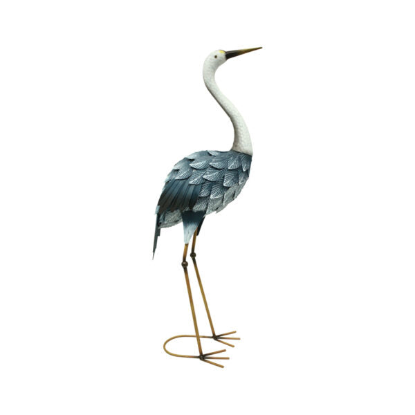 Set of 2 Garden Decor Metal Asst Blue Cranes