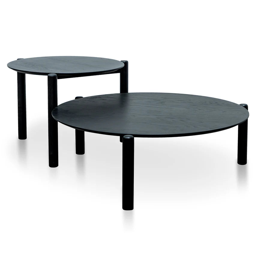Set of 2 Modular Coffee Table - Black