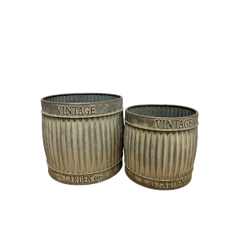 Set of 2 Nested ‘Vintage Garden’ Planters/Bins