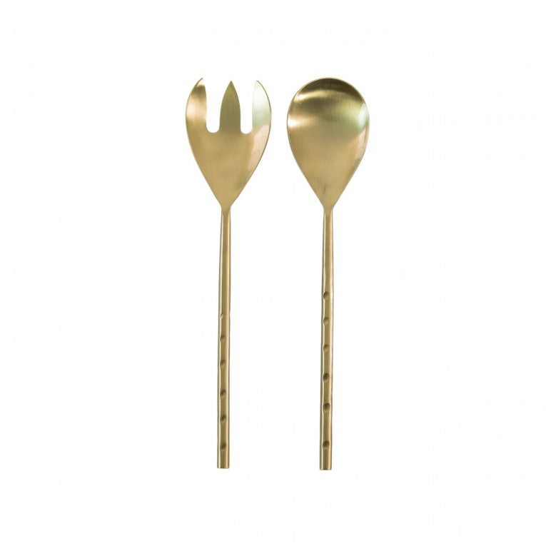 Steel Serenity Salad Serving Set (Available in 2 Colors)