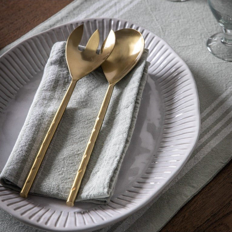 Steel Serenity Salad Serving Set (Available in 2 Colors)