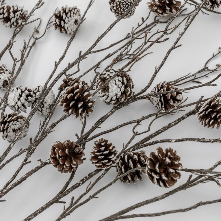 Set of 6 Graceful Artificial Pinecone Stems