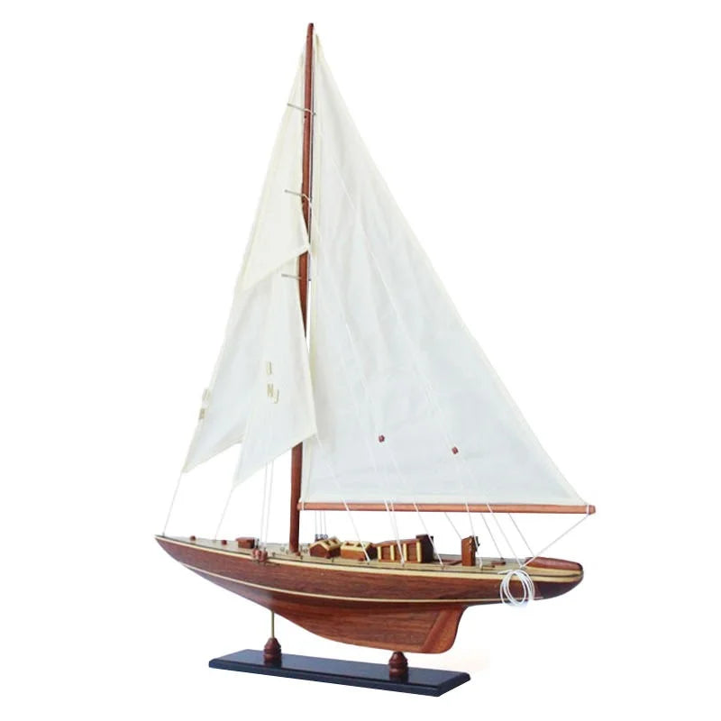 Shamrock Yacht 66cms Tall Handmade Model
