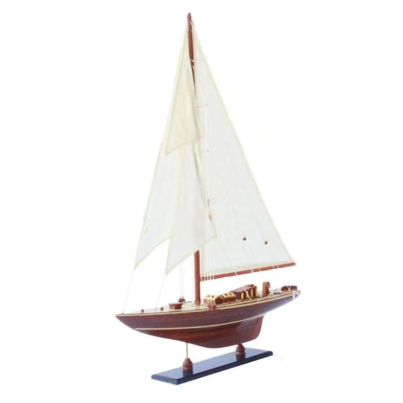 Shamrock Yacht 66cms Tall Handmade Model