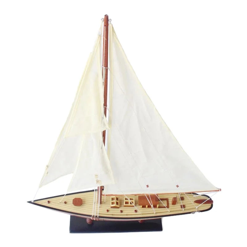 Shamrock Yacht 66cms Tall Handmade Model