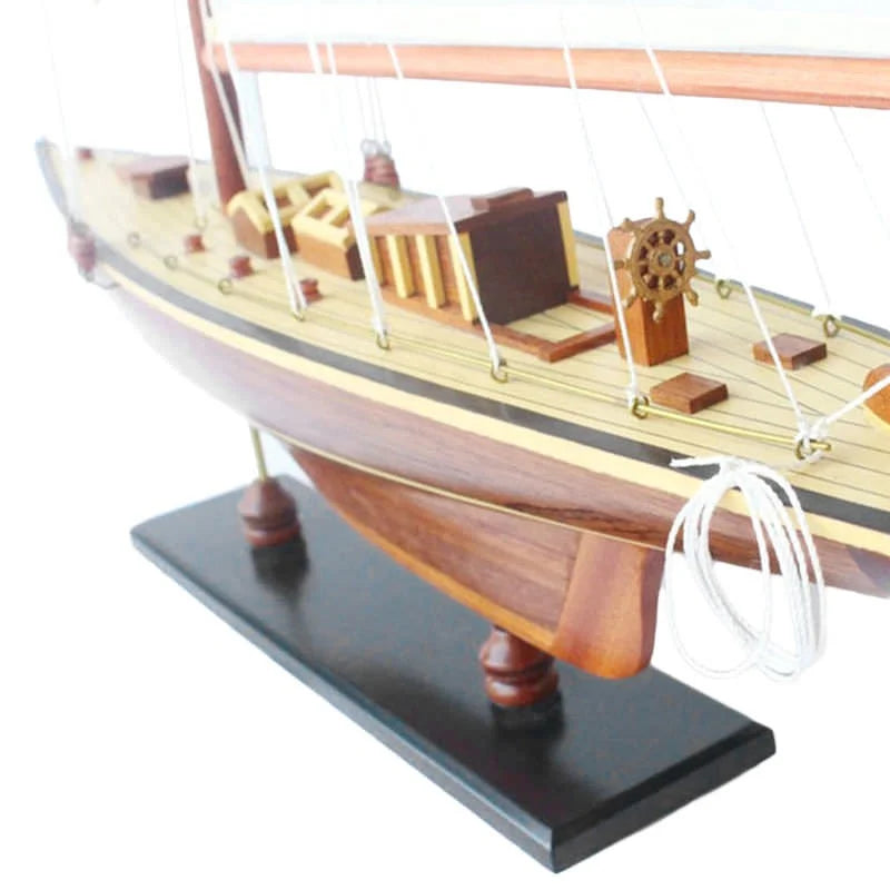 Shamrock Yacht 66cms Tall Handmade Model